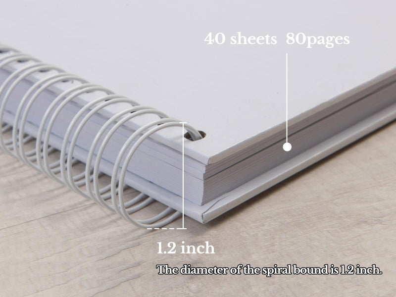 potricher 10 x 10 Inch DIY Scrapbook Photo Album 80 Pages Thick Kraft Blank White Paper Memory Book for Wedding and Anniversary Family (White, 10 Inch) - Image 4